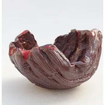 Květináč Keramická Skořápka 8 x 8 x 5,5 cm hnědá