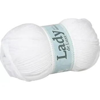 Příze Příze Lady de luxe 900 bílá