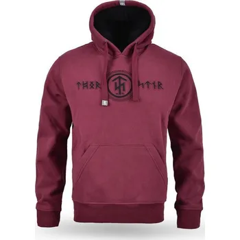 Pánská mikina Thor Steinar Mjodal vínová Mikina s Kapucí Tmavě červená L