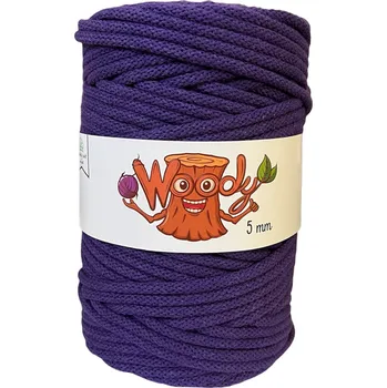 Příze Woody 5 mm – Fialová (100m)