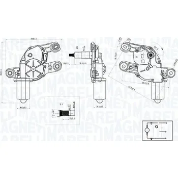 Motorek stěrače a odstřikovače Motor stěračů MAGNETI MARELLI 064073300010