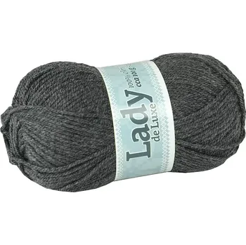 Příze Příze Lady de luxe 909 černošedá