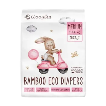 Plena Eko dětské plenky Wooden Spoon Woopies MEDIUM 3ks vzorek