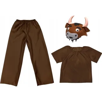 Karnevalový kostým KOSTÝM BIZON ČEPICE KALHOTY HNĚDÝ 134-140 3 díly