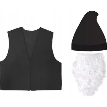 Karnevalový kostým KOSTÝM TRPASLÍK KOMPLET ELF SKŘÍTEK ČERNÝ 98-110