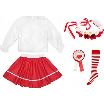 Karnevalový kostým KOSTÝM NÁRODNÍ SUKNĚ VĚNEC 98-110 5 dílků