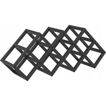 Stojan na víno Stojan na víno pro 9 lahví 63x16,5x25 cm z práškované oceli