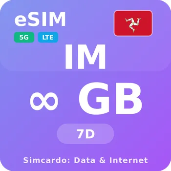 SIM karta Ostrov Man Neomezený Mobilní Internet - eSIM 7 dní datová SIM karta (esims_ULE_7D_IL_V2)
