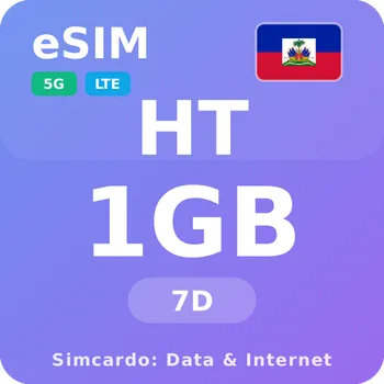 SIM karta Haiti Mobilní Internet - eSIM 1GB 7 dní datová SIM karta