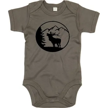 Kojenecký body Dětské body Jelen v kruhu Velikost: 0-3 m