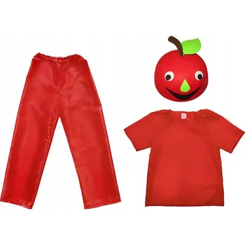 Karnevalový kostým KOSTÝM JABLKO OVOCE KALHOTY ČEPICE 116-128