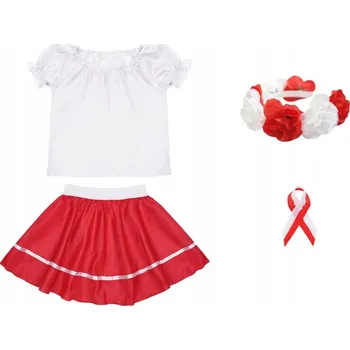 Karnevalový kostým KOSTÝM KROJ KOTYLION HALENKA VĚNEC 134-140 4e