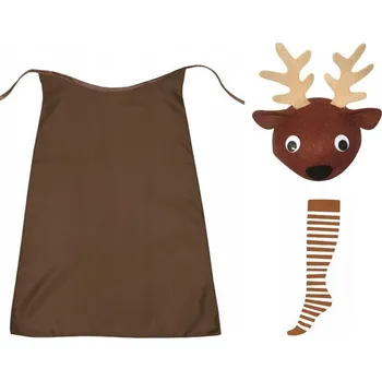 Karnevalový kostým KOSTÝM KOSTÝM JELÍNEK KOSTÝM SOB PLÁŠŤ ČELENKA M 3dílná