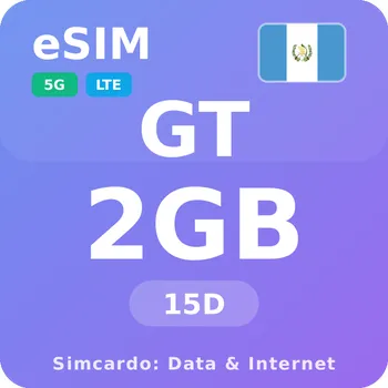 SIM karta Guatemala Mobilní Internet - eSIM 2GB 15 dní datová SIM karta