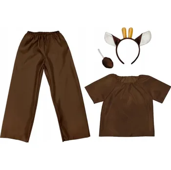 Karnevalový kostým KOSTÝM JELÍNEK ČELENKA KALHOTY HALENKA 116-128 4 díly