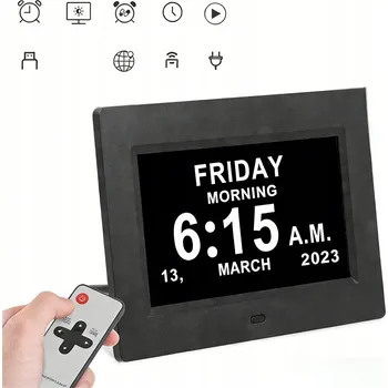 Hodiny VÝRAZNÉ DIGITÁLNÍ HODINY S KALENDÁŘEM, HODINY PRO SENIORY S DEMENCÍ