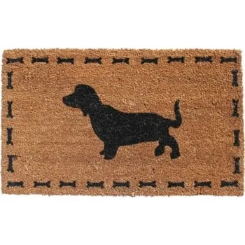 Rohožka Rohožka DOG 75x45 cm kokosová béžová s motivem pejska