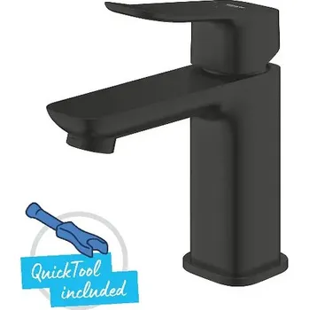 Vodovodní baterie Grohe Dice - Umyvadlová baterie s výpustí Push-Open, studený start, matná černá 1018612430