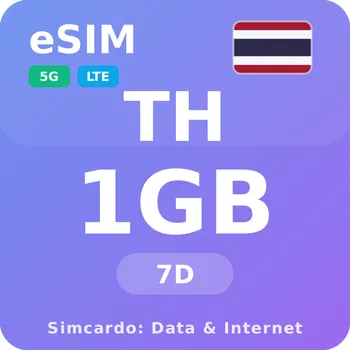 SIM karta Thajsko Mobilní Internet - eSIM 1GB 7 dní datová SIM karta