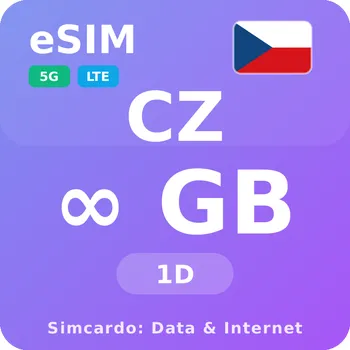 SIM karta Česká republika Neomezený Mobilní Internet - eSIM 1 dní datová SIM karta (esims_ULE_1D_CYP_V2)