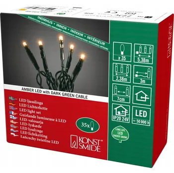 Vánoční dekorace Konstsmide světelný řetěz 35 LED IP20 993 cm