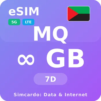 SIM karta Martinik Neomezený Mobilní Internet - eSIM 7 dní datová SIM karta (esims_ULE_7D_MO_V2)
