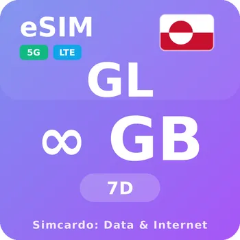 SIM karta Grónsko Neomezený Mobilní Internet - eSIM 7 dní datová SIM karta (esims_ULE_7D_GI_V2)
