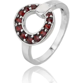 Řetízek Český Granát Jan Kos jewellery Stříbrný prsten 32106182