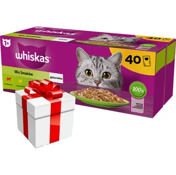 Krmivo pro kočku Whiskas Výběrové menu hovězí kuře losos tuňák v želé 40 x 85 g + Překvapení pro kočku