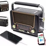 Retro rádio s Bluetooth, USB, MicroSD a solárním napájením - MEIER M-527BT-S