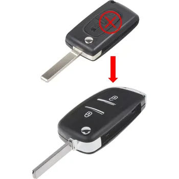 Autoklíč Náhr. obal klíče pro Peugeot, 2-tlačítkový - 48PG132