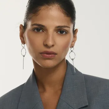 Náušnice Reserved - Visací náušnice - stříbrná - 012ID-SLV - 012ID-SLV-ONE