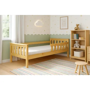 Dětská postel MB Dětská postel Fiona z masivu borovice se zábranou Rozměr: 160 x 80 cm