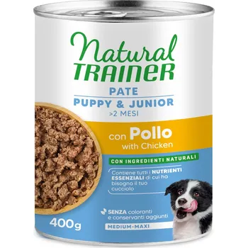Krmivo pro psa 400g Natural Trainer Pate Medium & Maxi Puppy & Junior kuřecí vlhké krmivo pro psy