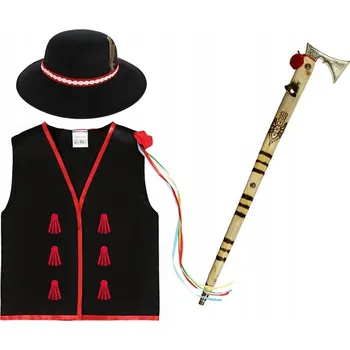 Karnevalový kostým KOSTÝM GÓRALSKÝ KOSTÝM VESTA VALAŠKA 98-110 3 díly