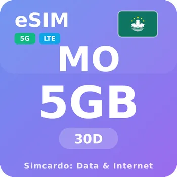 SIM karta Macao Mobilní Internet - eSIM 5GB 30 dní datová SIM karta