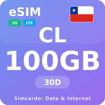 SIM karta Chile Mobilní Internet - eSIM 100GB 30 dní datová SIM karta