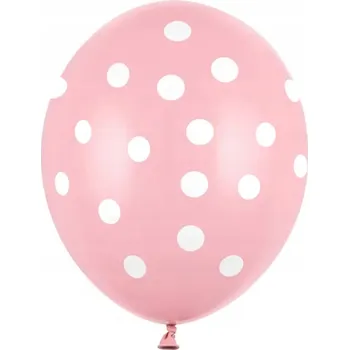 Balónek Pevný latexový balónek s puntíky pink puntíky 30cm 1 Ks