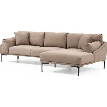 Sedací souprava Rohová sedací souprava Leo 255 cm mocha pravá