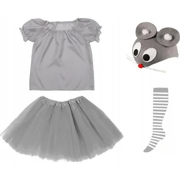 Karnevalový kostým KOSTÝM MYŠKA SUKNĚ HALENKA ČEPICE 98-110