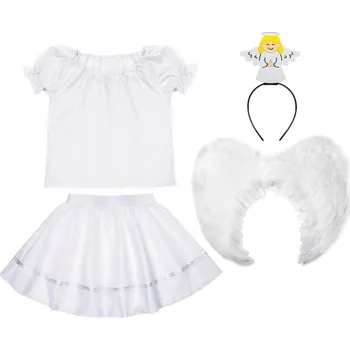 Karnevalový kostým KOSTÝM ANDÍLEK SUKNĚ ANDĚLICKÁ ČELENKA 98-110