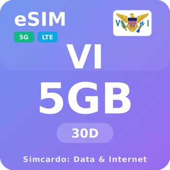 SIM karta Americké Panenské ostrovy Mobilní Internet - eSIM 5GB 30 dní datová SIM karta