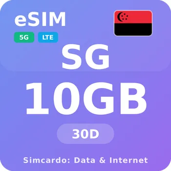 SIM karta Singapur Mobilní Internet - eSIM 10GB 30 dní datová SIM karta