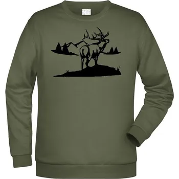 Pánská mikina Myslivecká Mikina Jelen velký Velikost: 4XL