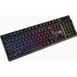 C-TECH klávesnice herní polomechanická Iris (GKB-08), casual gaming, CZ/SK, duhové podsvícení, USB