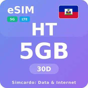 SIM karta Haiti Mobilní Internet - eSIM 5GB 30 dní datová SIM karta