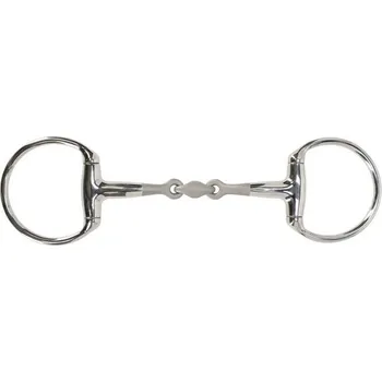 Vybavení pro koně Udidlo oliva QHP anatomické 2xlomené Sandblasted 14mm