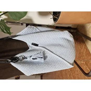 Kabelka Háčkovaná taška světle modrá s onyxem (2601002)