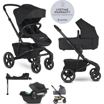 Kočárek pro psa EASYWALKER SET Kočárek 4v1 Jimmey Pepper Black LITE RWS + CYBEX Aton B2 i-Size
