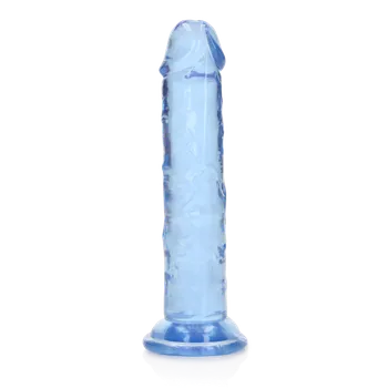 Dildo RealRock Crystal Clear Realistic 6″ modré dildo s přísavkou 15,5 x 2,8 cm
